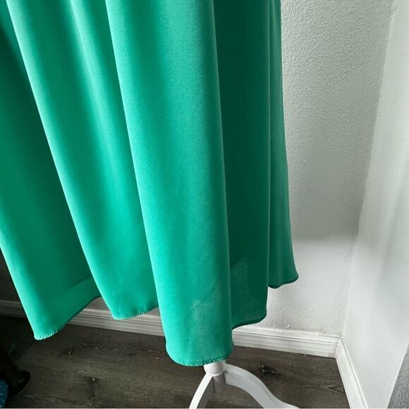 THML Green Shift Dress Beaded Embroidered Sleeveless Lined Size Small - Picture 6 of 13